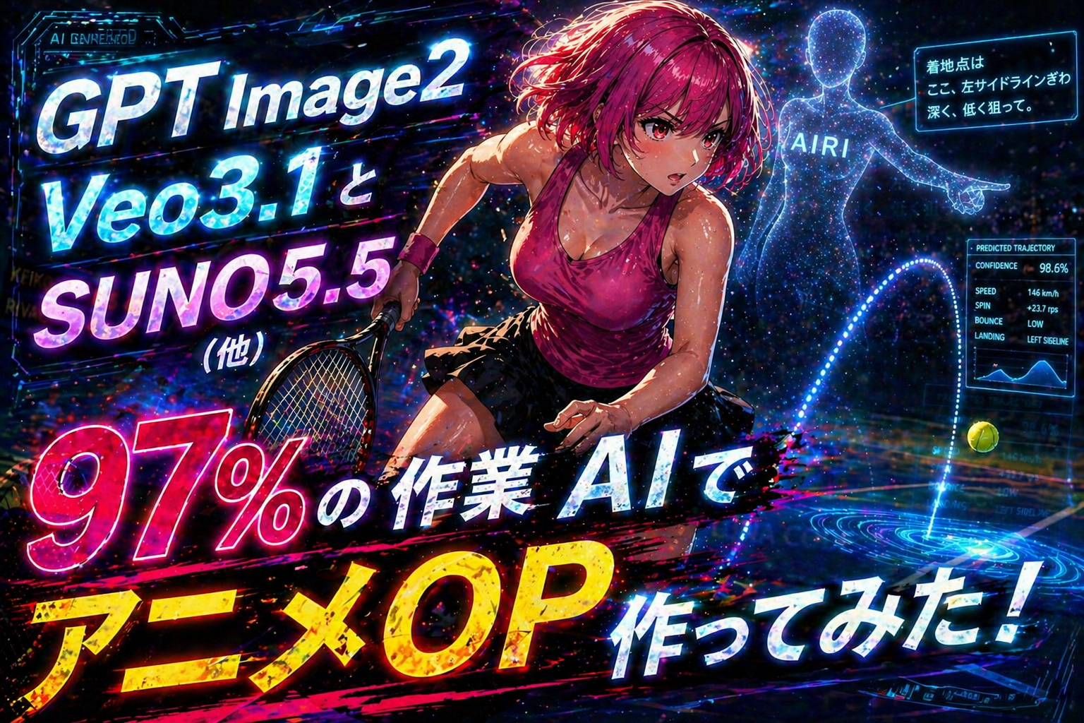 AIでアニメOP動画作ってみた！